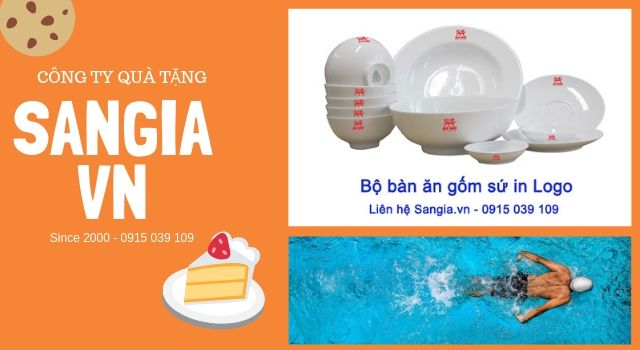 Quà tặng bộ Tô chén dĩa gốm sứ Minh Long
